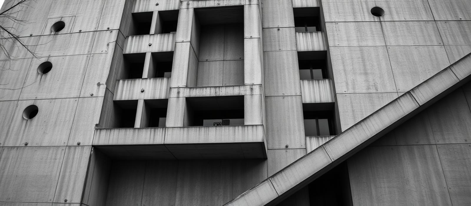 Brutalist concrete architecture